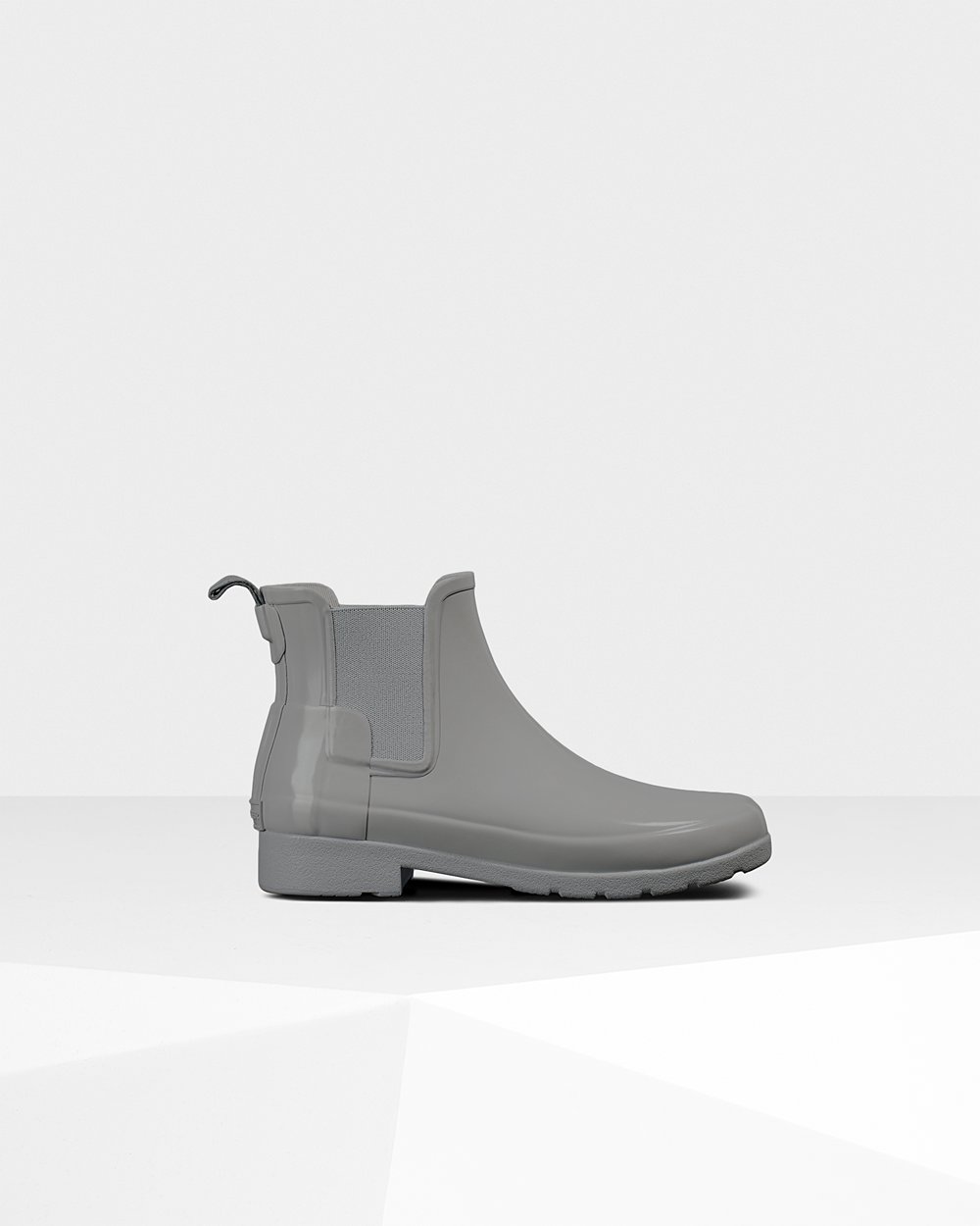 Hunter Refined Gloss Slim Fit Chelsea Boots - For Sale Cheap Womens Grey - GZQAEM840